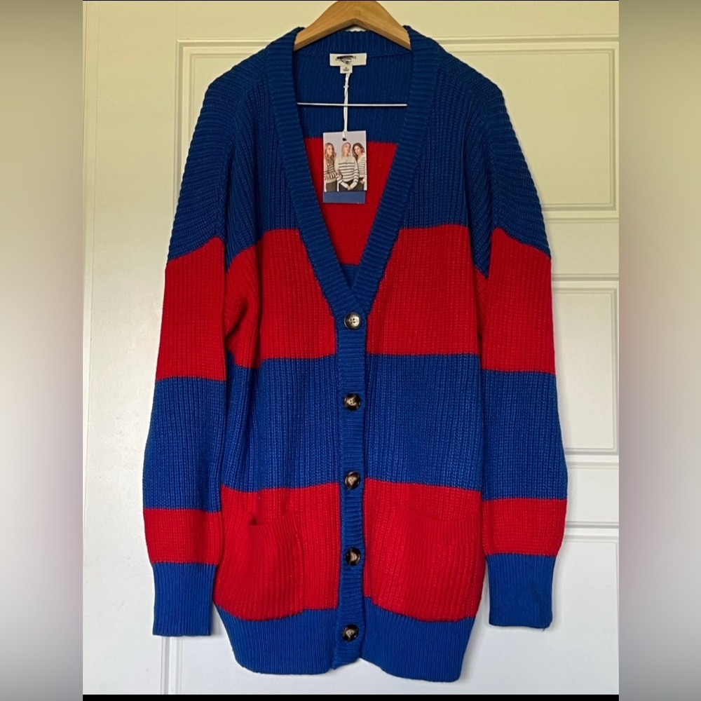 La Ligne for Target - Blue and Red Striped Cardigan - New w/ tags